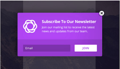 bloom pop up opt in form