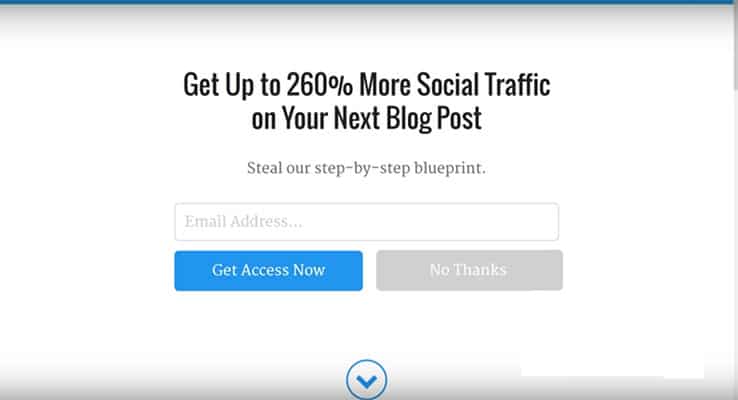 thrive leads scroll mat opt in form