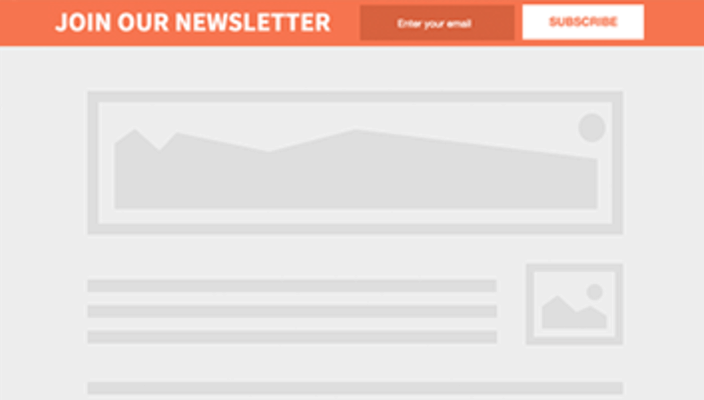 top bar opt in form