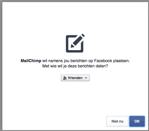 mailchimp facebook koppeling 2
